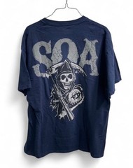 Vintage sons of anarchy reaper navy blue tee shirt size XL MENS Y2K vtg
