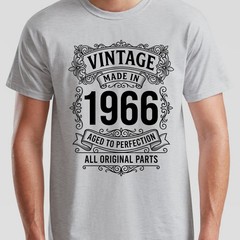 Unisex 60th Birthday Gift T Shirt All Original Parts Born In 1966