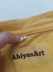 Abiyas Art V Neck Elephant Graphic T Shirt Adult Size Large Yellow