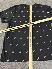 Nike Shirt Mens Large Black Allover Logo Graphic Tee T-Shirt Athletic Sports