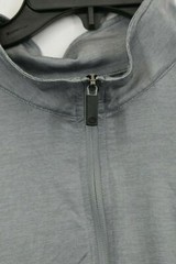 Ahead USA Mens Gray Stand-Up Collar 1/4 Zip Long Sleeve Stretch T Shirt XL