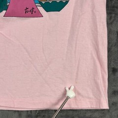 VTG 90s Oneita Power-T T-Shirt M Pink Native American Art Graphic Single Stitch