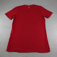 Gymshark Shirt Mens Small Red Short Sleeve Athletic Gym Workout Running