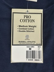 vintage russell athletic pro cotton mock neck shirt mens size medium NOS NWT 90s
