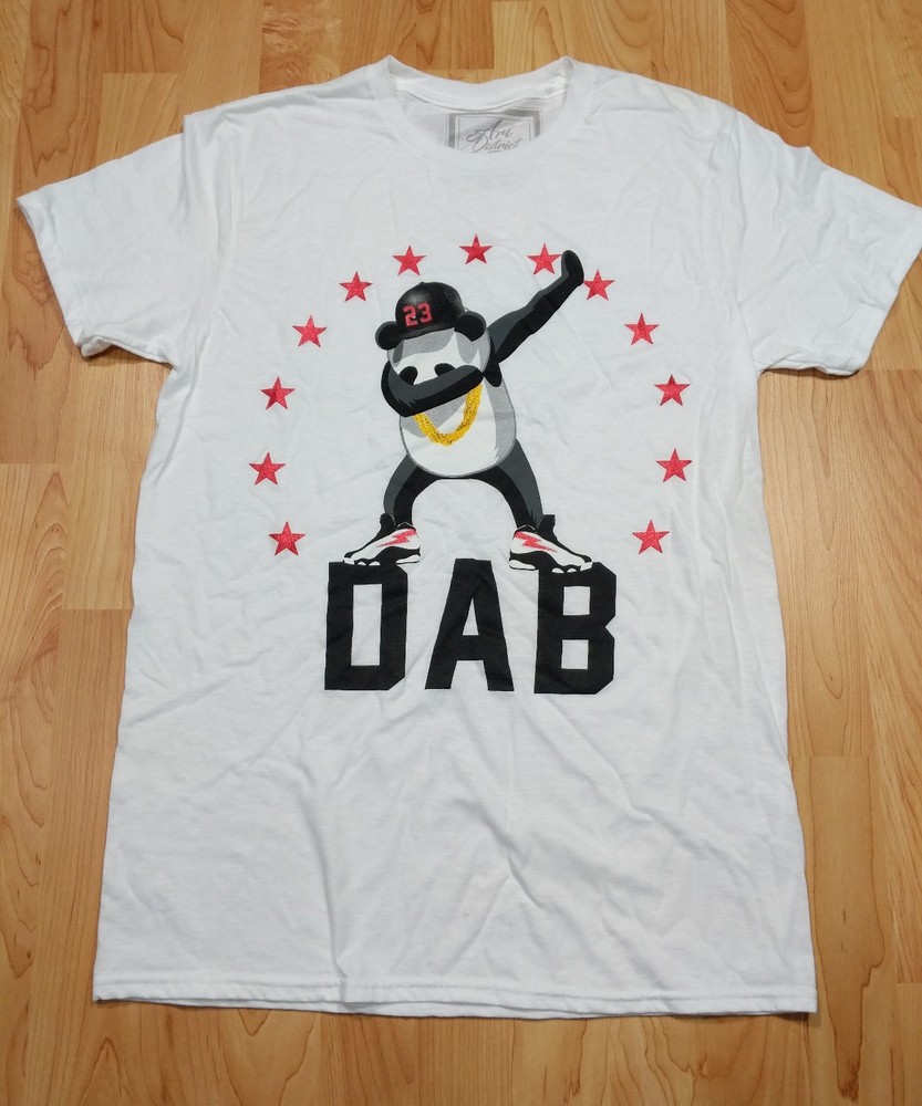 Dabbing Panda Dab Men’s T-Shirt by Art District #23 Stars Panda Bear Medium