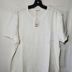 Marine Layer Shirt Slub Pocket Shirt Mens Large Antique Cream White Tee NWT