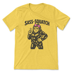 Sass-Squatch Funny Bigfoot Shirt Sassy Sasquatch Graphic Tee Humor Gift Fun