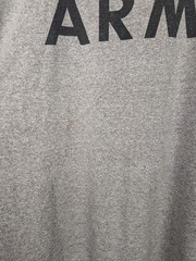 Vtg 80s US Army Faded PFU Shirt Large Military PE Track Gray Single Stitch