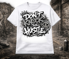 Hustle Dont Knock Smiley Graphic Tee Shirt Big & Tall Pro Club Shaka Streetwear