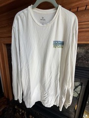 Rip Curl White Long Sleeve T Shirt Size XL Heritage Surf Shop Double Graphics