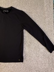 Point Summit Outdoor T-Shirt Mens Medium Black Waffle Knit Logo High Low Hem