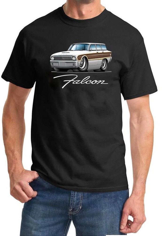 1960-63 Ford Falcon Woodie Wagon Full Color Tshirt NEW FREE SHIPPING