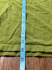 Asos Designs Mens T-Shirt Green Knitted Crew Neck Large Nature Leaves Mountains