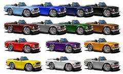 Triumph TR6 TR-6 Sports Car Full Color Tshirt NEW FREE SHIPPING