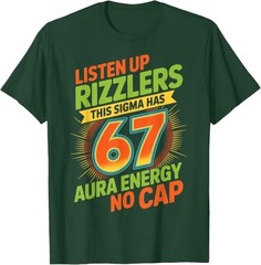 Sigma Has 67 Aura Number 67th Aura Farming Ice Cream Drip T-Shirt
