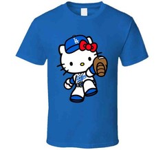Hello Kitty Dodgers Shirts, Hello Kitty Sports Team Shirts – Kids Retro T Shirt