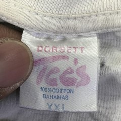 Dorsett Tee’s Shirt Mens 2XL White Smile Mon Bahamas Smiley Face Tee Graphic