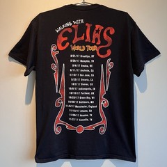WWE Elias Graphic T-Shirt Walking With Elias World Tour Guitar Black Medium