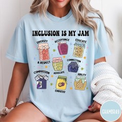 Inclusion is My Jam Comfort Colors Shirt, Autism Awareness Tee