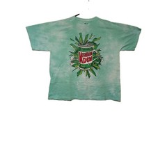 Mountain Dew Mens T-shirt Green Tie-Dye Yahoo! Green Soda Can XL #6240 NWT