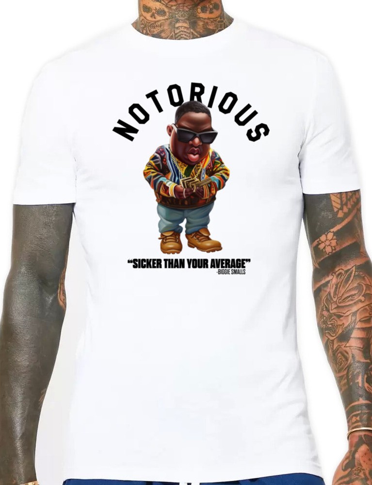 NEW Art Society x SWOD TOONS NOTORIOUS BIGGIE WHITE Tee Shirt SMALL-3XLARGE