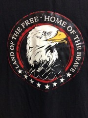 Land of the Free Home of the Brave Eagle Disabled Vets New T Shirt Large