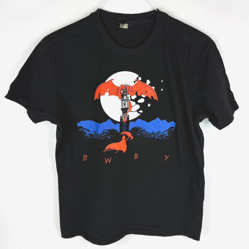 Rooster Teeth RWBY T Shirt Japanese Anime Red Dragon Graphic Adult Mens Size LRG
