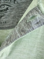 Raw Yarn Supersoft Men’s Henley Shirt Size 3XL sage green Polyester Machine Wash