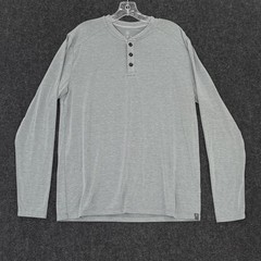 Free Fly Bamboo Flex Henley Shirt Men’s Large Gray Green Bamboo Blend Soft