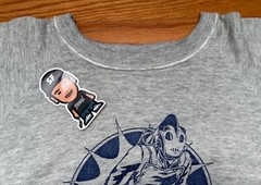 VTG 90S WALT DISNEY THE ROCKETEER GREY CREWNECK SHIRT SWEATSHIRT MOVIE PROMO L