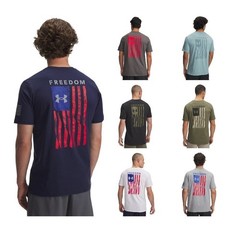 Under Armour Men’s UA Freedom Flag T-Shirt Short Sleeve Tee White Size XL