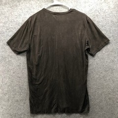 Zara Man Faux Suede T-Shirt Mens Large Brown Short Sleeve Crewneck Soft Stretch