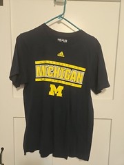 ADIDAS The Go-To Tee Mens Medium University Of Michigan