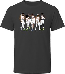 NEW YORK TRENDING Jalen Brunson KAT Og Mikal Bridges N.Y Hart T Shirt