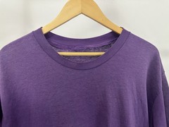 VTG 90s Paper Thin Plum Purple Burnout Worn Blank Bold T-Shirt Size XL