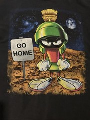 Vintage Marvin the Martian 90s Go Home Looney Tunes Black 1998 T-Shirt Men’s XL