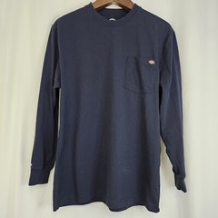 Dickies Performance Long Sleeve Pocket Blue Workwear Pullover Shirt Men’s Large