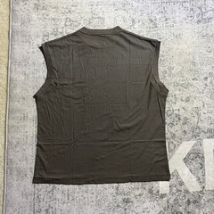 Gallery Dept Muscle Tee Size Medium Charcoal Grey Sleeveless Pocket Logo Shirt