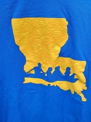 Louisiana Fishermen Graphic Print Blue Long Sleeve 2xl t-Shirt