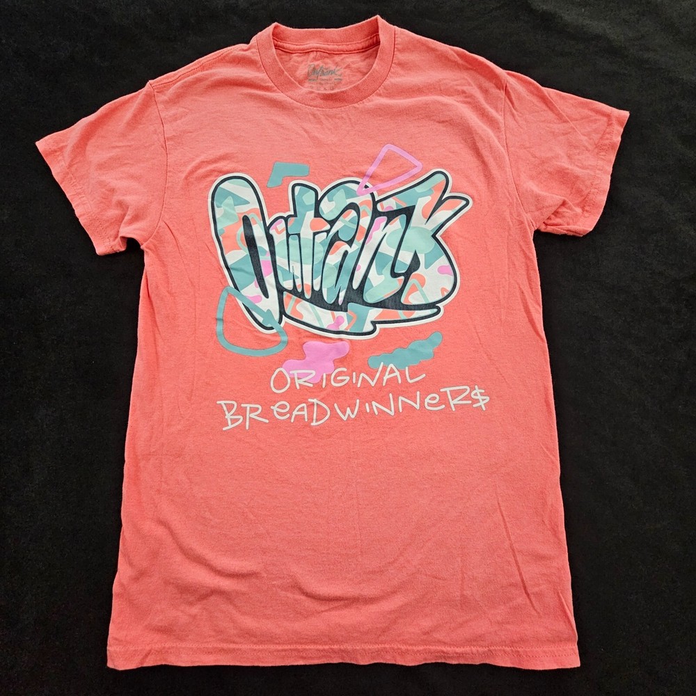 Outrank Original Breadwinner$ Orange Short Sleeve Cotton T-Shirt Men’s S