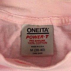 VTG 90s Oneita Power-T T-Shirt M Pink Native American Art Graphic Single Stitch