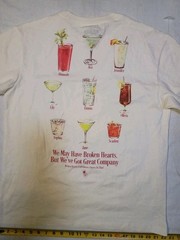 NWT Mad Engine Broken Hearts Social Club Medium White Cotton Graphic Crew Neck