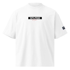 Unisex organic oversized high neck t-shirt