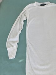 Kenyon Strata White size M Shirt Long Sleeve Mock Turtleneck Made in USA a/a 15″