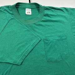 Vintage 90s Fruit of the Loom Selvedge Pocket T Shirt Men’s Size Large Green