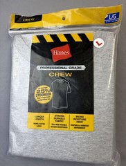 Hanes Work Shirt Professional Grade Men’s Large 42-44 Light Steel Grey 2-Pack
