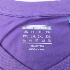 MAGCOMSEN Men’s 2XL T Shirt Henley Short Sleeve Pocket Tee Purple EUC