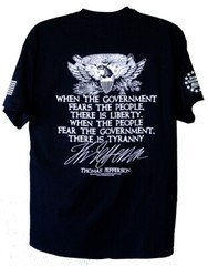 Second Amendment Militia Jefferson Tyranny Liberty T-Shirt Gun Rights New 2A Gun