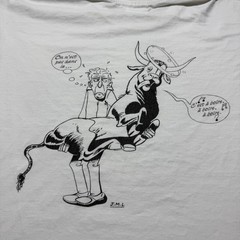 Vintage 90s Estezargues Comite Des Fetes Lou Pelaou French Graphic T-Shirt Large