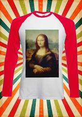 Mona Lisa Leonardo Da Vinci Men Women Long Short Sleeve Baseball T Shirt 1713